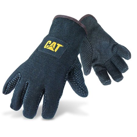 CATERPILLAR CAT Men's Indoor/Outdoor Dotted Jersey Work Gloves Black L 1 pair CAT015300L
